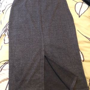 Dark grey skirt with square pattern